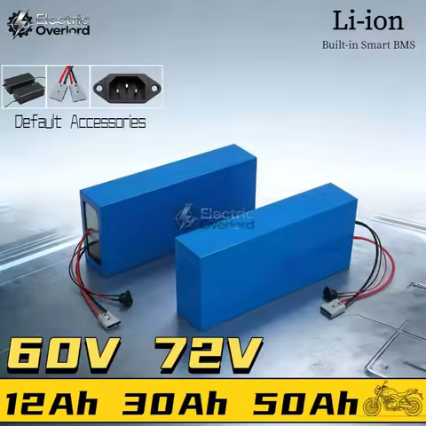 +72V 5000W Battery 30Ah 50Ah 60V 12Ah 30Ah 50Ah Lithium Ion for 800W 10KW 14KW Two-Wheeler Citycoco 