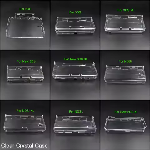 1PC Clear Crystal Protective Case Cover Hard Shell For NDSL NDSi XL 2DS 3DS XL New 2DS 3DS XL LL Gam
