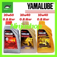 YAMALUBE SCOOTER SEMI SYNTHETIC AT 10W40 4T OIL 0.8 LITER AT 20W40 THAILAND RED  MINYAK PELINCIR ENGINE OIL 20W50 0.8 4T