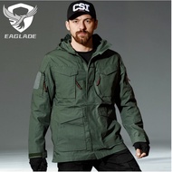 Eaglade Tactical Hiking Jacket In Green Waterproof Windbreaker YDJX-M65