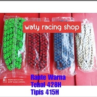 HIJAU MERAH Chain 415 Chain 428 For SSS Gear SSS Gear Color 415 130L and 428 130L Red Gold Orange Gr