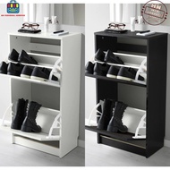 Ikea BISSA Shoe cabinet with 2 compartments, white49x93 cm