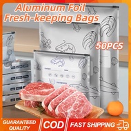 (Local shipping) 50PCS Aluminum Foil Fresh-keeping Bags Large Capacity Food Fresh-keeping Bag Leakpr