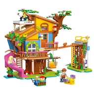 JJ9225 Climbing Bookstore Slide Street Scene Building Blocks Children's Assembly Toys Decorative Gif