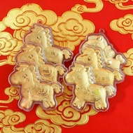 SPARKLEEDGE Golden Horse Accessories, Creative Year of Horse Gold Pony Keychain Accessories, Creativ