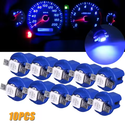 10Pcs B8.5D 509T B8.5 5050 Led Auto Car LED Dashboard Bulbs Instrument Panel Wedge Indicator Lights 