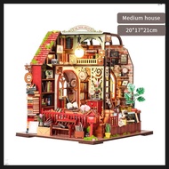 3D DIY Miniature House 3D Assembly Building Model Irregular Hut Decompression[Wenge]