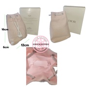 ของแท้ กระเป๋าใส่เครื่องสำอาง ทรงขนมจีบ DIOR Pink Pastel Drawstring Pouch