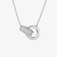 CTS สร้อยคอเงินแท้ 925 ประดับโซ่คู่ ทรงโซ่ CHOW TAI SENG S1PC1133R S1PC1133W