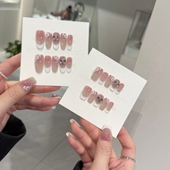 nails fake nails CPY-89 Rose French Nude Color Gradient Wearable Manicure Medium Long Oval Pure Desi