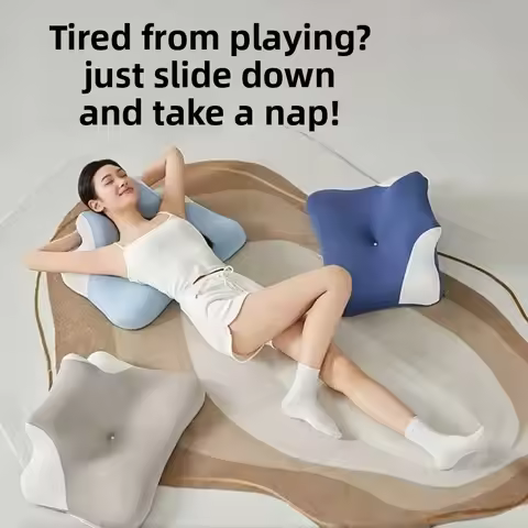 4colroErgonomic Memory Cotton Sleeping Pillow for Deep Sleep Cervical Spine Support Comfortable Body