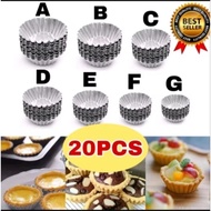 20 Pcs Pie Molds Size a Up to H Diameter 3 Cm to 7 Cm Non-Stick Wet Brownies Sponge Cake Molds and D