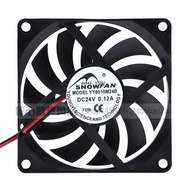 [Ready Stock] SNOWFAN 8cm 24v 0.12A 8010 Y-Y8010M24B Ultra-Thin Silent Chassis Graphics Card Fan