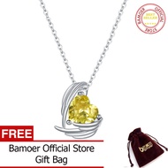 BAMOER Love ของสร้อยคอ Birthstones 925เงินสเตอร์ลิงสร้อยคอเพทายของขวัญสำหรับแฟชั่นสำหรับผู้หญิงสร้อย