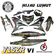 Y15zr V1 cover set Hijau Lumut with sticker (10) HLD Cover Set YSUKU Y15 "MOTOR ONESTORE"