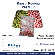 PALMER Empty Capsules, 1,000 pcs - Size 00 / 0 / 1 / 2 / 3