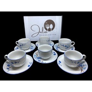 Sakura Motif Cup Set KPZ-05CS One Set (6 pairs) Cup Set | Aesthetic Coffee Cup | Cup Set | Glass Cup