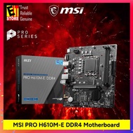 MSI MOTHERBOARD PRO H610M-E DDR4 DDR4 Intel H610 Chipset Motherboard