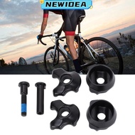 NEWIDEA Bike Seat Tube Clamp, with Install Screws 7 X 7mm Bicycle Seat Post Clamp, Durable Black Alu