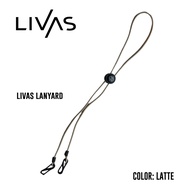 LIVAS สายคล้องแมส สายคล้องหน้ากาก สีลาเต้ Mask Lanyard Latte สไตล์มินิมอล สไตล์เกาหลี แฟชั่นเกาหลี ปรับความยาวสายได้