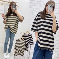 Striped Free Big T New Arrival Small Sleeve Version Fleshy Are Hide~This It Is Really Wrapped Color+