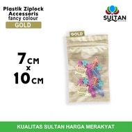 Plastic Clip ZIPLOCK BAG 7cm x 10cm GOLD GOLD Accessories Packaging