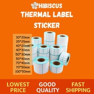 Thermal Label Roll 30x20 / 40x30 / 50x40 | Barcode Sticker nk Berpelekat | Direct Thermal Printer | 