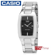 Casio Standard นาฬิกาข้อมือผู้หญิง สายสแตนเลส รุ่น LTP-1165A-1CDF (หน้าปัดสีดำ)