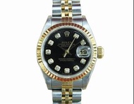 勞力士 Rolex Datejust 69173G 手錶 黑色 錶盤 10P 全新 鑲鑽 W 系列組合 自動上鍊