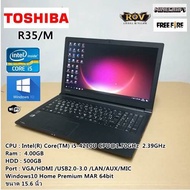 โน๊ตบุ๊คมือสอง Notebook Toshiba intel Core i5 Gen4 รุ่น R35/M(RAM:4GB/HDD:500GB)ทำงาน ดูหนัง ฟังเพลง เล่นเกมส์ คาราโอเกะ