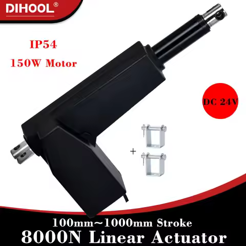 8000N Linear Actuator 24V Electric Lifting Motor 100mm~1000mm Stroke 150kg~800kg Load Adjustable Tel