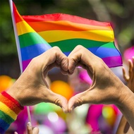 10PCS Rainbow Small Flag Polyester Hand Waving Flags Pride Banners Party Supplies