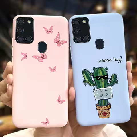 Case For Samsung A21S Case Phone Cover Silicon Soft Cactus Back Cover for Samsung Galaxy A21S Coque 