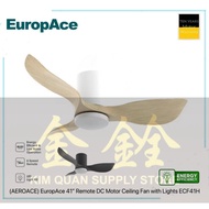 (AEROACE) Europace 41" Remote DC Motor Ceiling Fan with Lights ECF41H | ECF 41H (10 Years Motor Warr