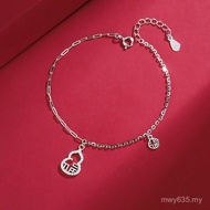 Transfer Diamond-Studded s999 Gourd Sterling Silver New Style 2022 Fu Character Niche Imperial Ethni