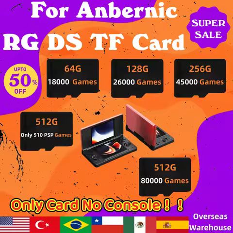 TF Card for Anbernic RG DS Popular Classic Retro Game PSP PS2 3DS Android 14 Portable Handheld 512G 