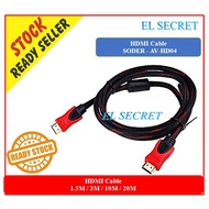 SODER - AV-HD04 - HDMI Cable - 1.5M / 3M / 10M / 20M