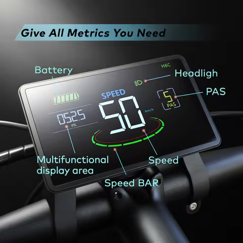 H6C Electric Bike Display Cycplus Bicycle Parts Electric Scooter Display Bike Computer LCD Screen Bi