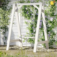 Balcony Chair Solid Wood Household Outdoor Bench Multifunctional Swing Antiseptic Wood Outdoor Chair