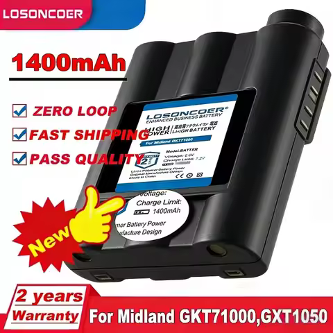 BATT-5R BATT5R AVP7 Battery For Midland GXT1000 GXT1050 GXT300 GXT325 GXT400 GXT444 GXT450 GXT500 GX