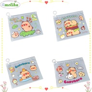 MOLIHA Capybara File Bag, Cute Cartoon Transparent Test Paper Storage Pouch,  Light Portable Large O