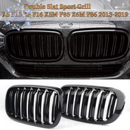 Front Kidney Grille Double Slat Sport Grill For-BMW X5 F15 X6 F16 X5M F85 X6M F86 2013-2019 (Gloss B
