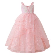 ภาพยนตร์ Wicked Glinda Elphaba เครื่องแต่งกายสาวแม่มดสีชมพู Glinda Tulle สาวชุดเด็กวันเกิดปาร์ตี้ฮาโ