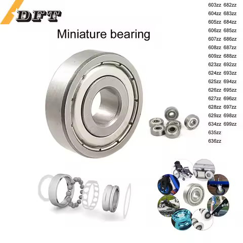 10 pcs 608 ZZ Skateboard Bearings Double Shielded,8x22x7 Miniature Ball Bearings 606 609 623 624 625