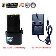 Cordless Drill 12V Li-ON Battery & 12V 14.4AH CHARGER
