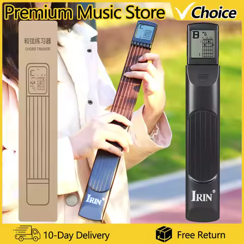 Pocket Guitar Chord Trainer Guitar Practice Tool with Screen 6 Frets Guitar Finger Trainer for Guita