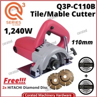 [CORATED] QUASA 1240W Tile/Marble Cutter Q3P-C110B (3 Month + 3 Month Warranty) Q3P-MC110