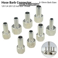 MAINAUSHUI6K 1Pcs Hose Barb Connector, 6-19mm Barb Sizes 304 Stainless Steel Pipe Fitting Connector,