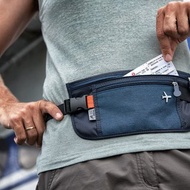RFID 屏障個資防竊旅行隨身防盜腰包(藍色)