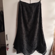 Seesomethingcool 田 floral black midi layer skirt | Mesh skirt alt grunge y2k outfit asymmetrical con